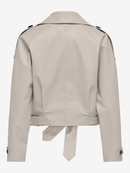 ONLY Krémszínű női bőrdzseki ONLY Vera