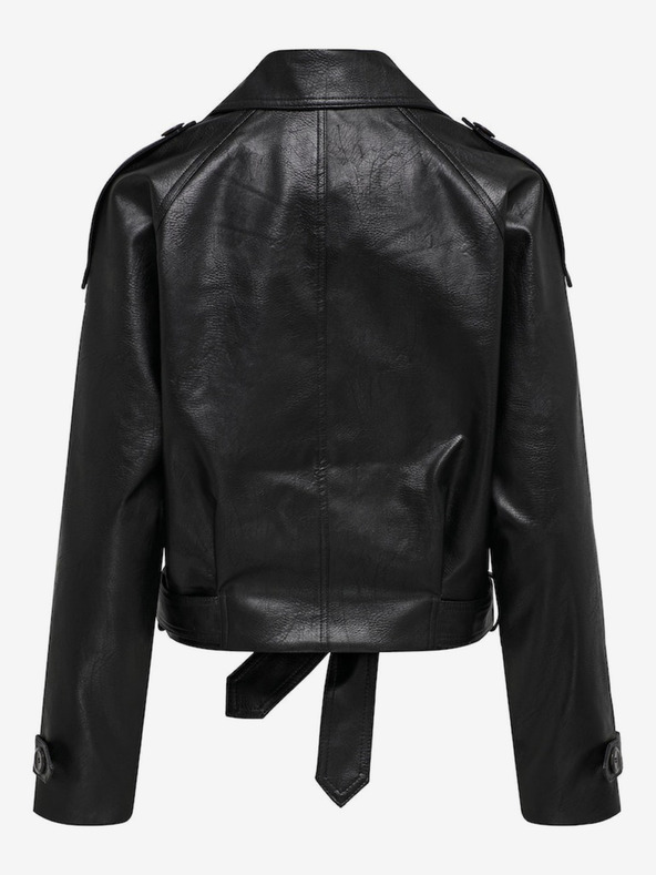 ONLY Fekete női bőrdzseki CSAK Vera