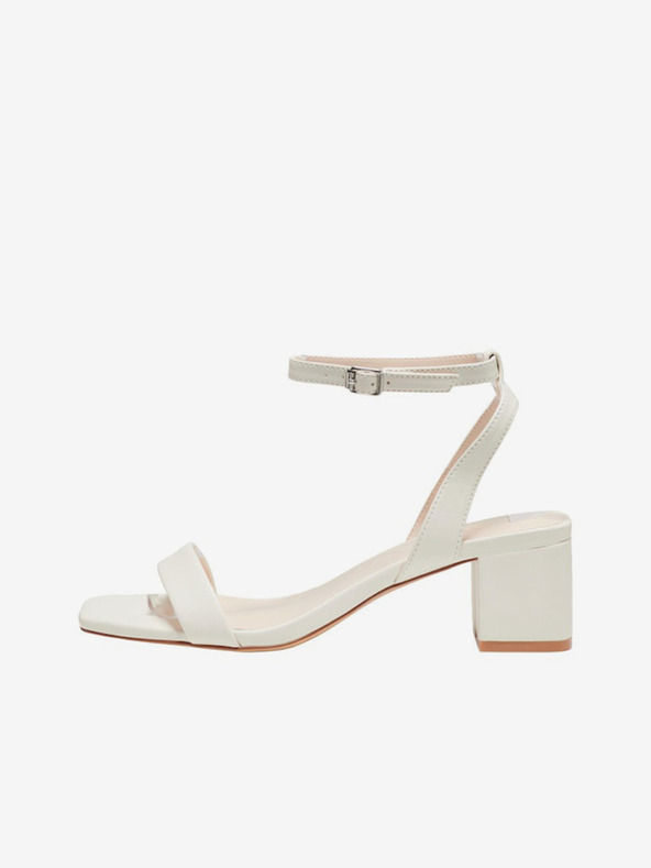 ONLY Krémszínű női sarokszandál ONLY Hanna-1