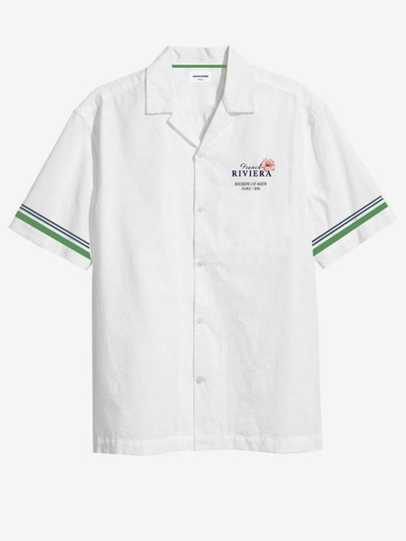 Jack & Jones Fehér Jack & Jones Riviera rövid ujjú férfi ing