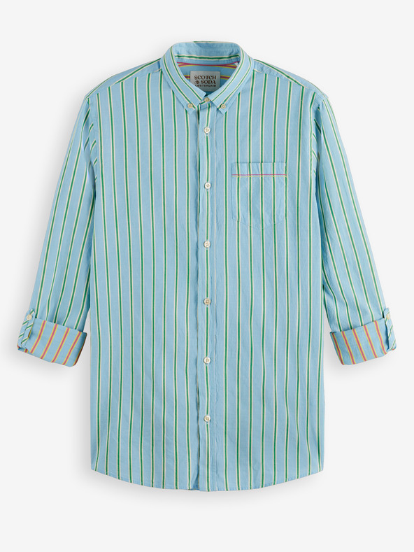Scotch & Soda Világoskék Scotch & Soda férfi csíkos póló