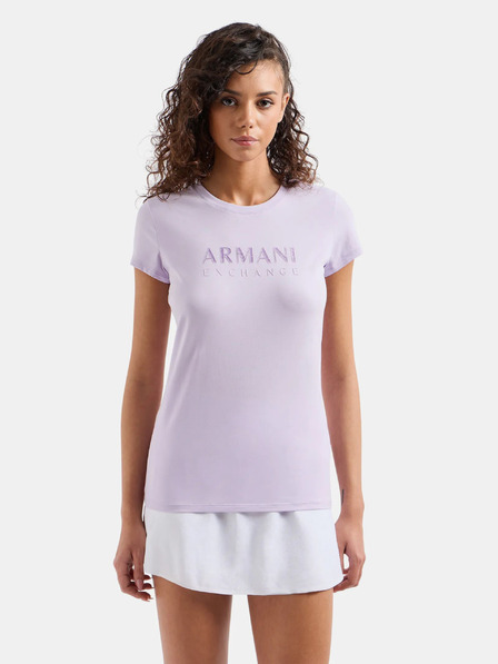 Armani Exchange Világos lila női póló Armani Exchange