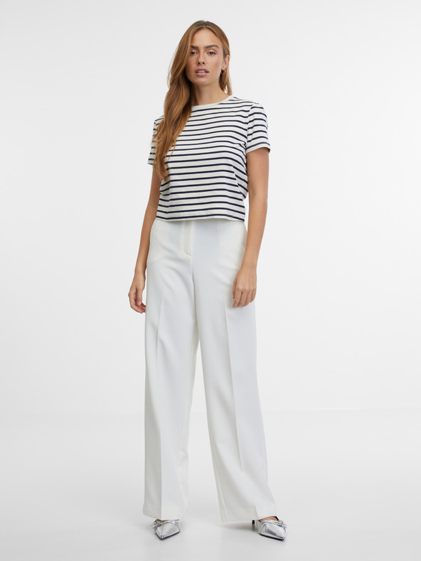 Orsay Kék-krém csíkos női póló ORSAY