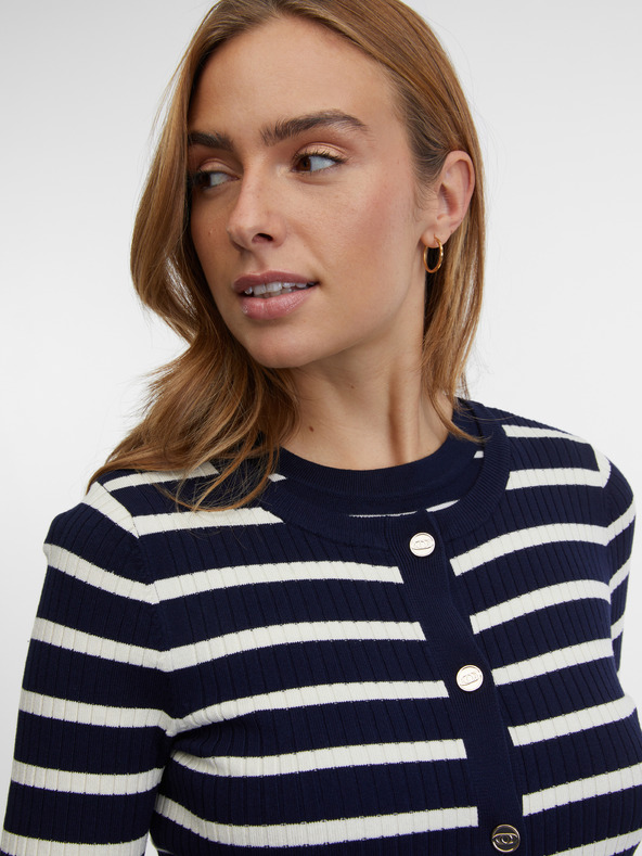 Orsay Sötétkék csíkos női kardigán ORSAY