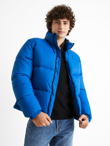 Celio Kék férfi téli steppelt kabát Celio Cuparigi