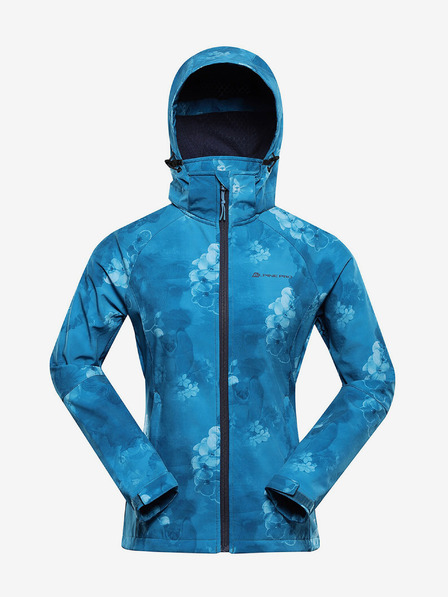 ALPINE PRO Kék női mintás softshell dzseki ALPINE PRO HOORA