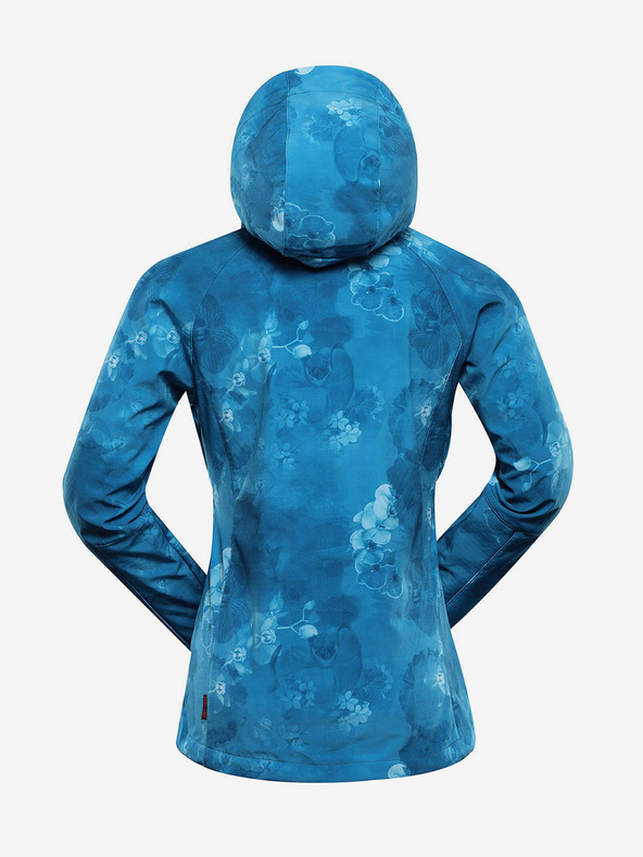 ALPINE PRO Kék női mintás softshell dzseki ALPINE PRO HOORA