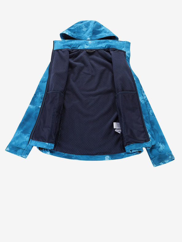 ALPINE PRO Kék női mintás softshell dzseki ALPINE PRO HOORA