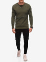 Ombre Clothing Zöld férfi melegítőfelső dekoratív cipzárral Ombre Ruházat