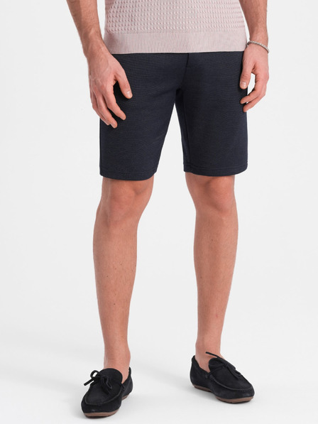 Ombre Clothing Sötétkék férfi rövidnadrág zsebekkel Ombre Ruházat