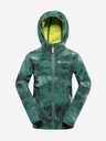 ALPINE PRO Zöld gyerek mintás softshell kabát ALPINE PRO HOORO
