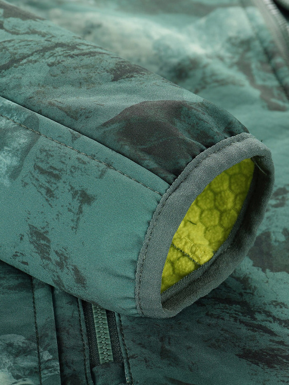 ALPINE PRO Zöld gyerek mintás softshell kabát ALPINE PRO HOORO
