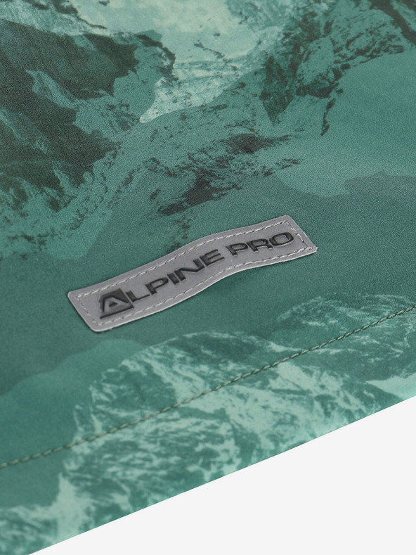 ALPINE PRO Zöld gyerek mintás softshell kabát ALPINE PRO HOORO