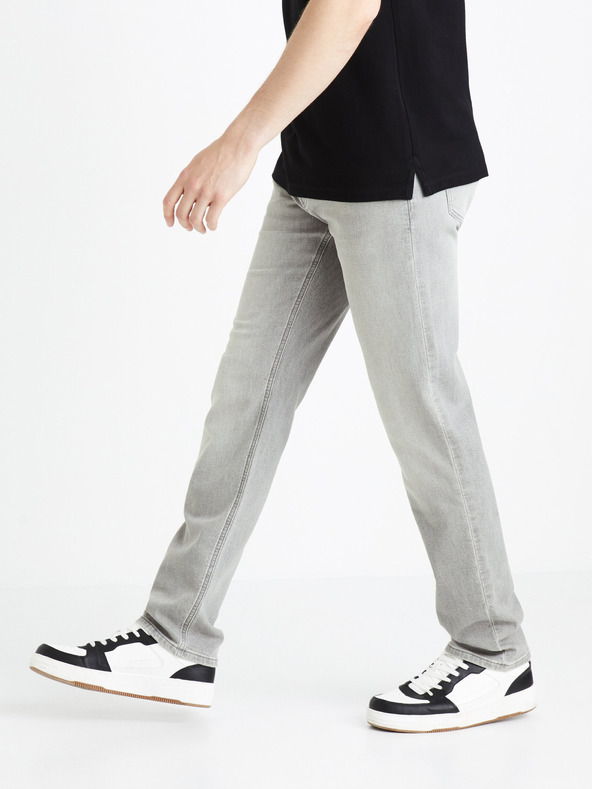 Celio Világosszürke férfi egyenes szabású farmer Celio Fokrey