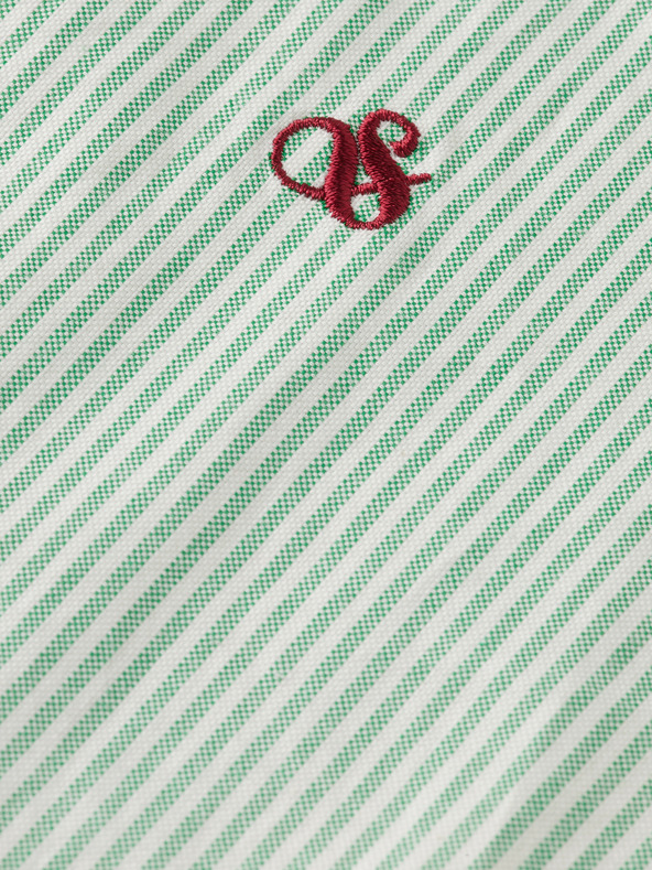 Scotch & Soda Világoszöld Scotch & Soda Essential Oxford csíkos férfi ing Scotch & Soda Essential Oxford csíkos ing