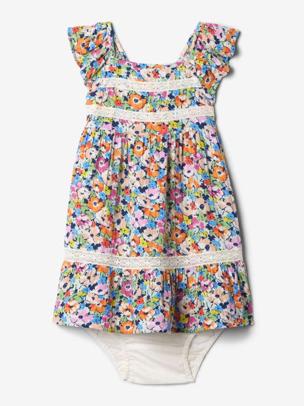 GAP Baby mintás ruha lenkeverékből GAP