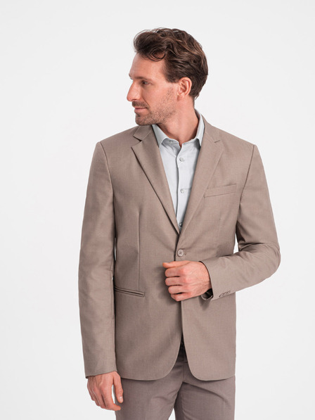 Ombre Clothing Bézs férfi blézer Ombre Ruházat