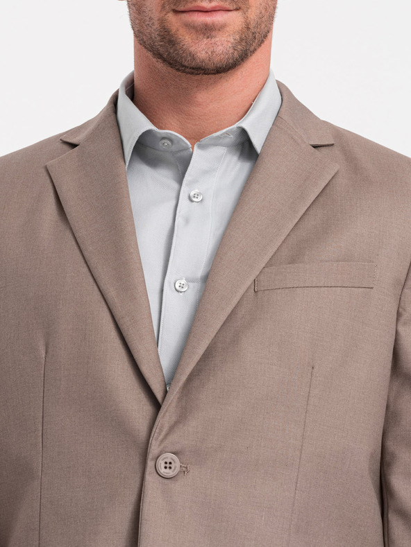 Ombre Clothing Bézs férfi blézer Ombre Ruházat