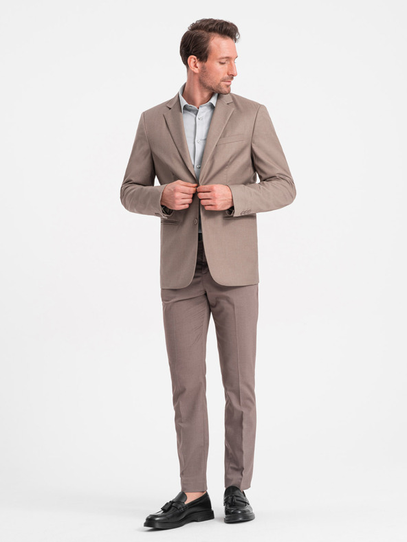 Ombre Clothing Bézs férfi blézer Ombre Ruházat