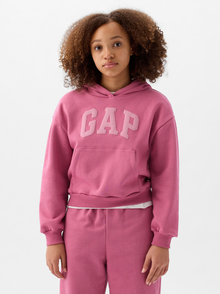 GAP Gyerek pulóver logóval és fleece béléssel GAP