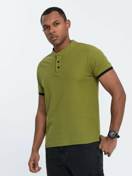 Ombre Clothing Világoszöld Férfi póló póló Ombre ruházat