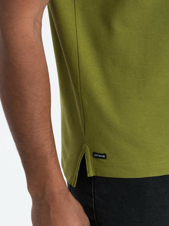 Ombre Clothing Világoszöld Férfi póló póló Ombre ruházat