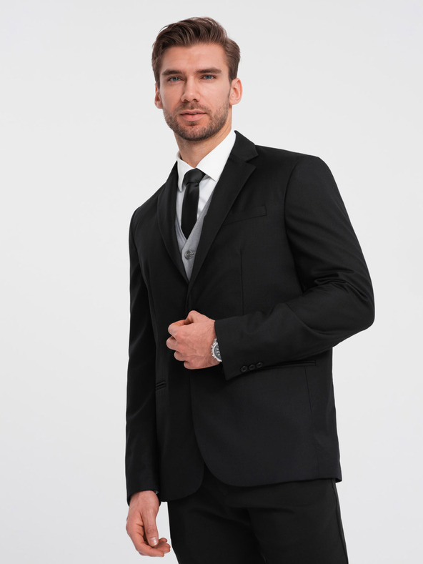 Ombre Clothing Fekete férfi dzseki Ombre Ruházat
