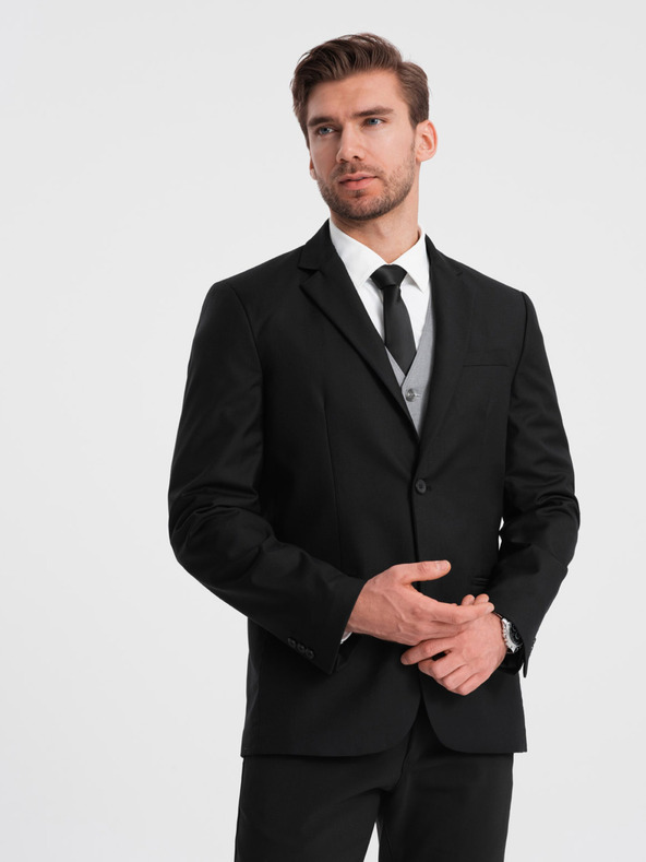Ombre Clothing Fekete férfi dzseki Ombre Ruházat
