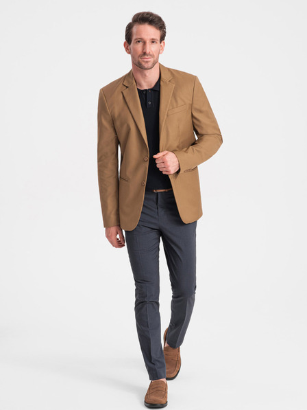 Ombre Clothing Világosbarna Férfi kabát Ombre ruházat