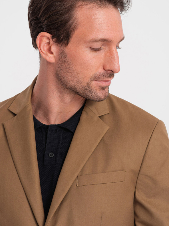Ombre Clothing Világosbarna Férfi kabát Ombre ruházat