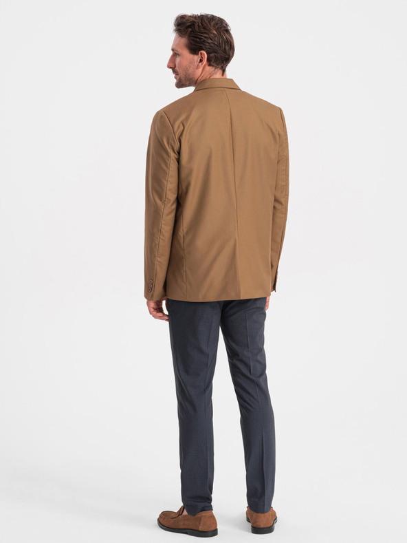 Ombre Clothing Világosbarna Férfi kabát Ombre ruházat