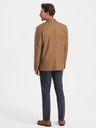 Ombre Clothing Világosbarna Férfi kabát Ombre ruházat
