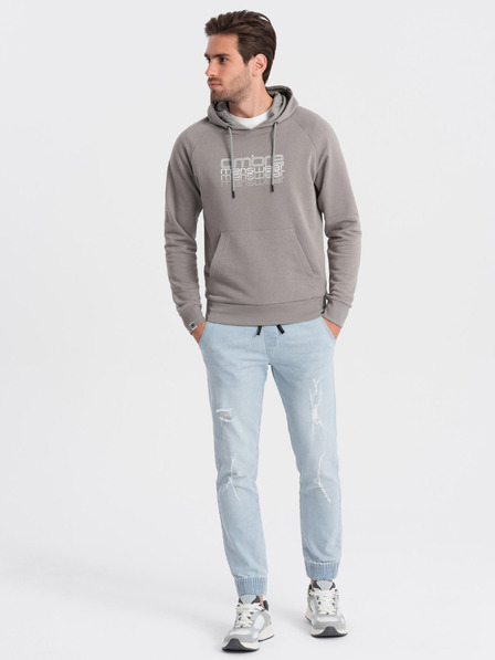 Ombre Clothing Világoskék férfi szakadt farmer Ombre Ruházat