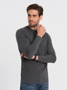 Ombre Clothing Sötétszürke férfi alap póló Ombre Ruházat