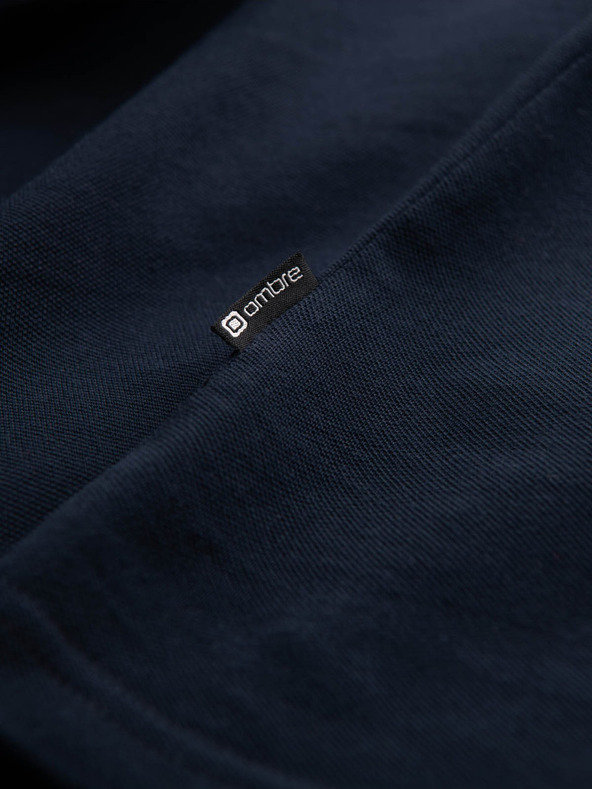 Ombre Clothing Sötétkék férfi póló póló Ombre Clothing