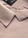 Ombre Clothing Világosbarna férfi rövid ujjú ing Ombre Clothing
