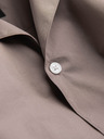 Ombre Clothing Barna férfi rövid ujjú ing Ombre Ruházat