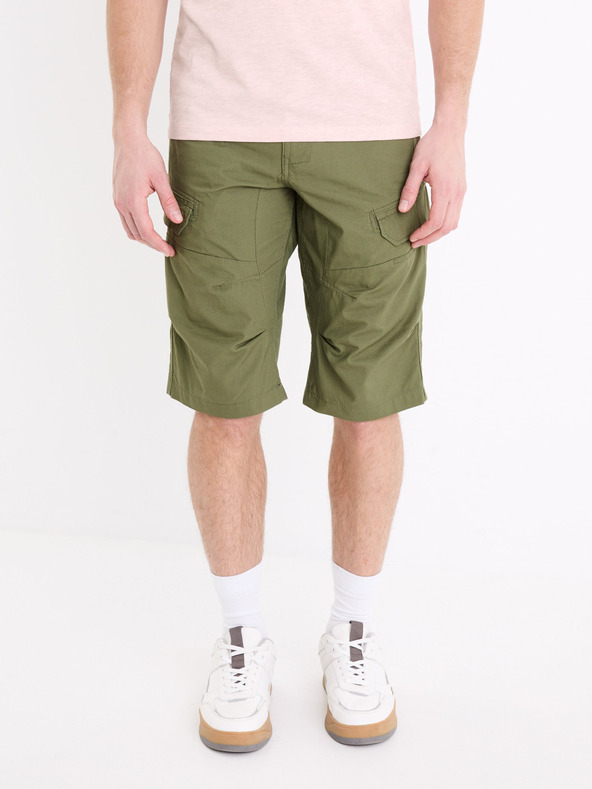 Celio Khaki színű férfi rövidnadrág Celio Bocourtbm1