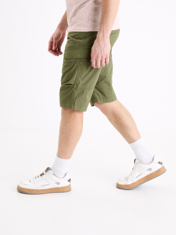 Celio Khaki színű férfi rövidnadrág Celio Bocourtbm1