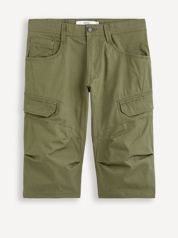 Celio Khaki színű férfi rövidnadrág Celio Bocourtbm1