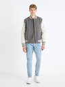 Celio Krémszürke és szürke férfi gyapjúkeverék bomber Celio Fuvarsi-tól