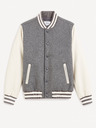 Celio Krémszürke és szürke férfi gyapjúkeverék bomber Celio Fuvarsi-tól