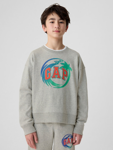 GAP Gyerek pulóver logóval és fleece béléssel GAP