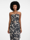 Orsay ORSAY fekete női crop mintás tank top