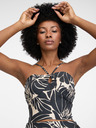 Orsay ORSAY fekete női crop mintás tank top