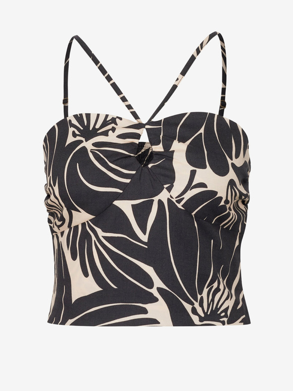 Orsay ORSAY fekete női crop mintás tank top