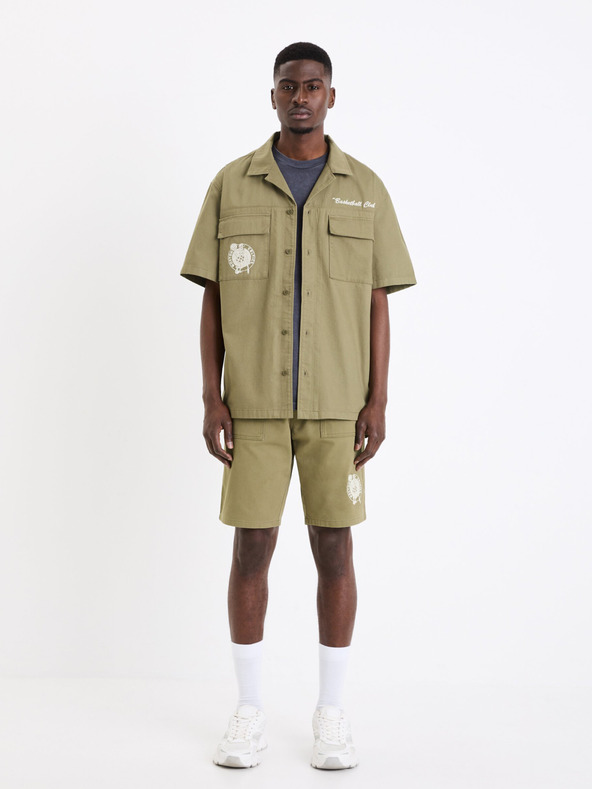 Celio Khaki színű férfi Celio Boston Celtics póló
