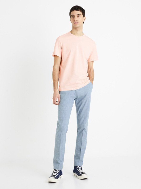 Celio Rózsaszín Férfi Basic póló Celio Tebase