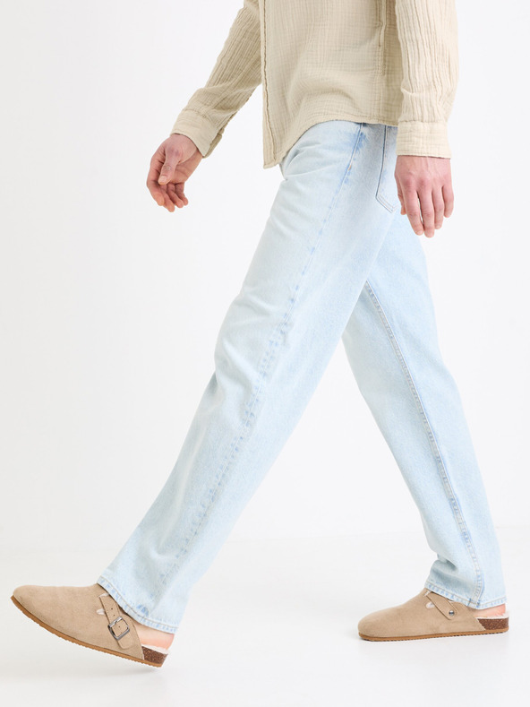 Celio Világoskék férfi Celio C15 egyenes Fodroit 30 farmer