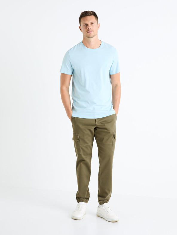 Celio Khaki színű férfi cargo nadrág Celio Dolyte